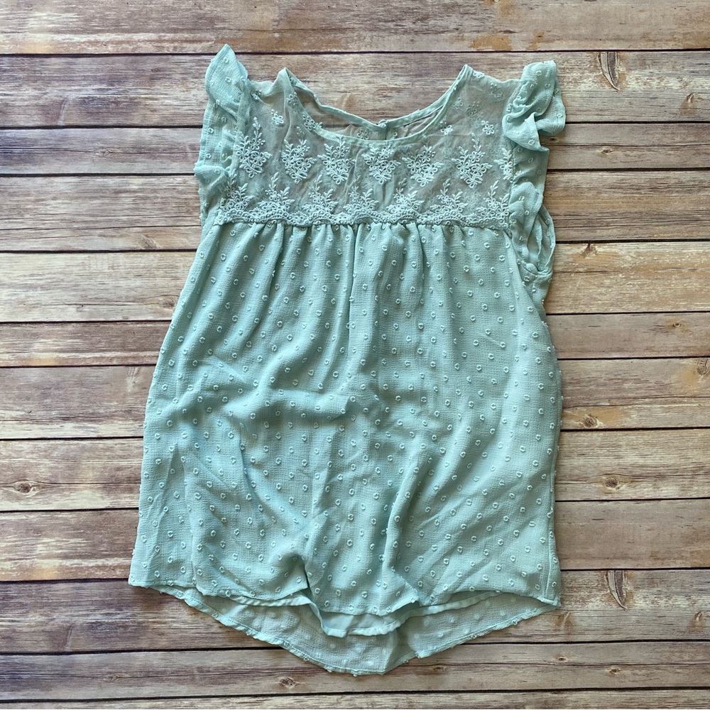 Light Blue Babydoll Top